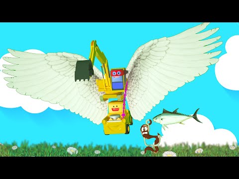 Super Excavator | transformation cartoon | fishing camping in park Story - Friends on Wheels EP5