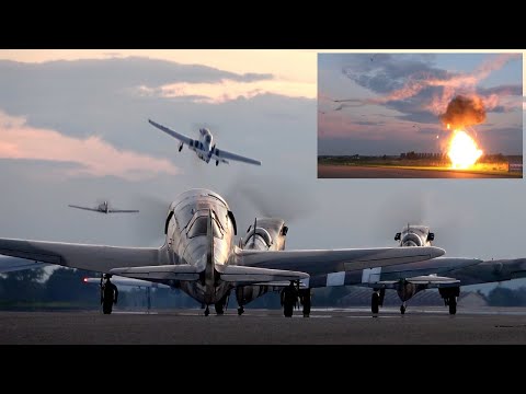 LEGENDARY FIGHTERS - 10 RC WARBIRDS FORMATION FLIGHT WITH PYRO & FIREWORKS