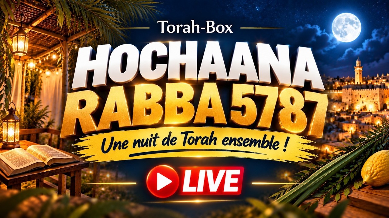 VEILLÉE DE HOCHAANA RABBA 2026 🌙 LA NUIT QUI PEUT TOUT CHANGER | GRAND LIVE TORAH-BOX