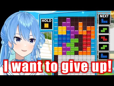 Suisei Intense Battle Against Strong Opponent In Tetris【Hololive】