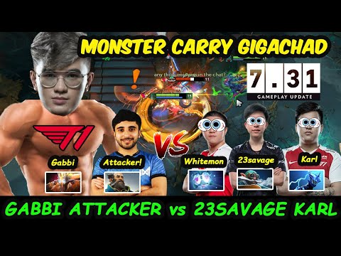 GABBI vs 23savage Monster Carry GIGACHAD vs 12K MMR Ex T1 Carry SEA PUB STACKED Dota 2 pro Gameplay