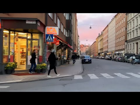 Stockholm Walks: Rosenlundsparken - Nytorget (4k, natural sound virtual walk to hipster area)