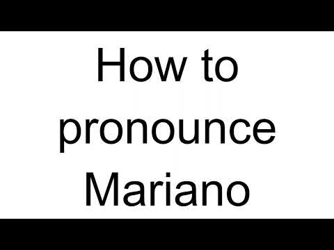 How to Pronounce Mariano (Spanish)