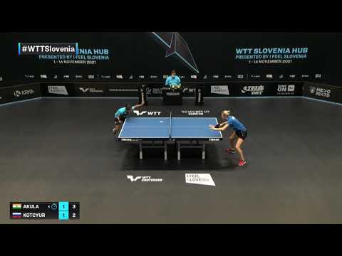Sreeja Akula vs Valeria Kotcyur | WTT Contender Laško 2021 | WS | Qual