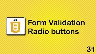 JavaScript beginner tutorial 31 - radio buttons