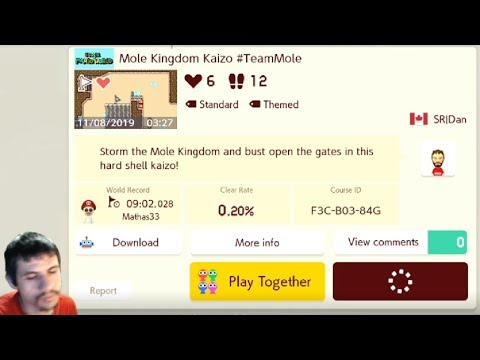 SMM2 - Mole Kingdom Kaizo #TeamMole (F3C-B03-84G)