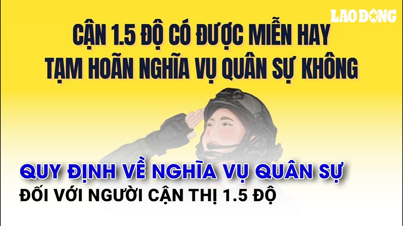 Quy định về nghĩa vụ quân sự đối với người cận thị 1.5 độ
