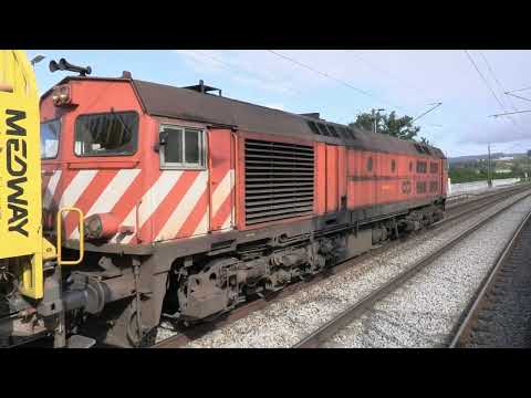 Perseguição à Bombardier 1964 em dificuldades com o comboio de madeira para Cacia - Linha do Norte