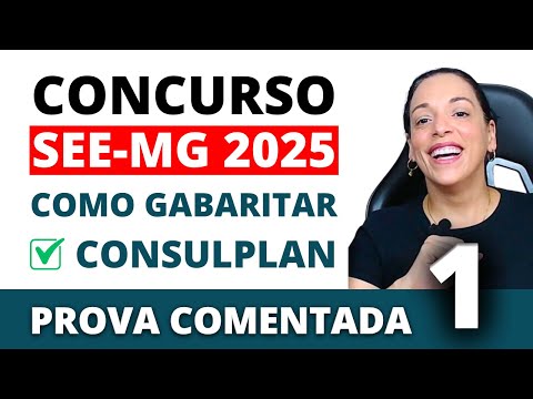 #1✅ Como GABARITAR Português Na SEE-MG 2025 | Prova Comentada | Português para Concurso Consulplan