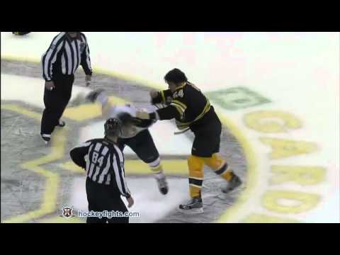 Paul Gaustad vs Adam McQuaid Mar 10, 2011