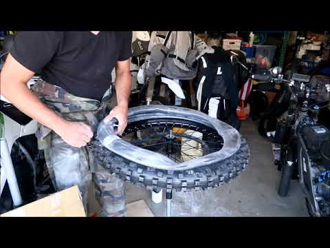 Sur Ron Light Bee 21 Inch Front Wheel VLOG Part 2 - Shinko 524 Tire, Spacer, and Rotor Installation