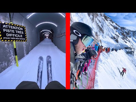 Dreaded Tunnel: Skiing Le Tunnel in Alpe d'Huez — UNCUT
