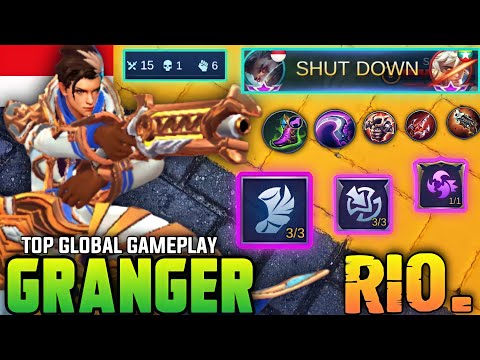 100% Deadly Gun Bullets, RIP Enemy! | Top Global GRANGER Ranked Gameplay BEST BUILD By Rio. - MLBB