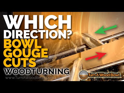 Bowl Gouge - Which Way to Cut - Supported Grain Cutting Direction Woodturning Video