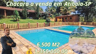 chácara a venda em Atibaia com lago,campo de futebol,pomar produzindo e uma casa térrea incrível...