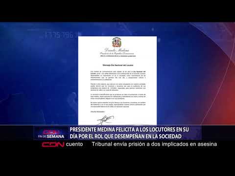 Presidente Medina felicita a locutores en su día