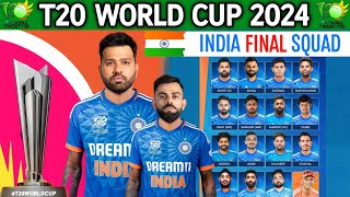 ICC T20 World Cup 2024  Team India Final Squad  In