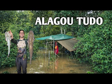 Chuva Alagou Nosso Acampamento no Rio Curuá | Pescaria e Sobrevivência