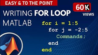 Creating a for loop in MATLAB | How to Use for Loop in MATLAB | Nested for Loop MATLAB