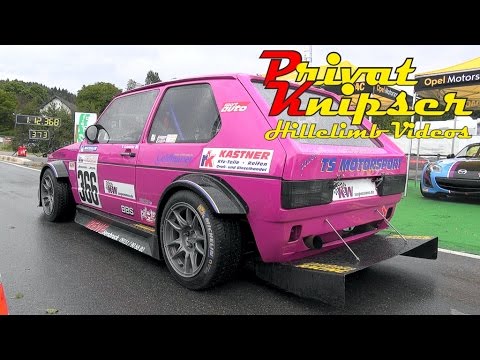 Bergrennen Mickhausen 2016 // All 12 Drivers E1 1600ccm Touring Cars // Pure Amazing Hillclimb Sound