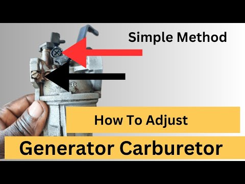 How To Do Firman Generator Carburetor Adjustment