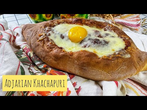 Cooking the Adjarian Khachapuri. The traditional Georgian dish. Хачапурі по-аджарськи!