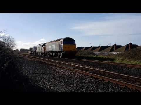 Prestatyn 8.3.2017 - DRS 57007 & 37218 on Valley Flasks - Class 37 57