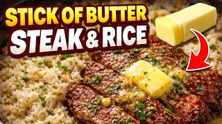 Stick of Butter Steak and Rice | Frugal Dinner