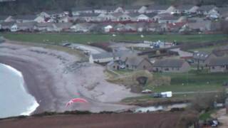 preview picture of video 'Alan Coffin paragliding Craig David to Bervie Bay'