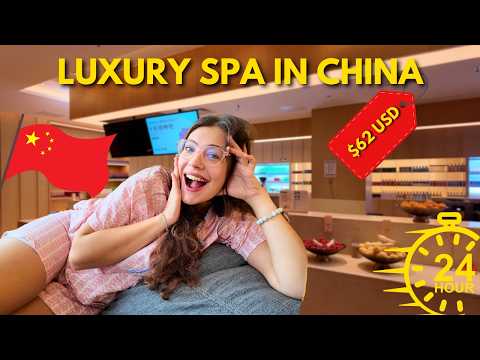 I Spent 24 HOURS in a Luxury Spa in Shenzhen 🇨🇳 (Better than a hotel?!)
