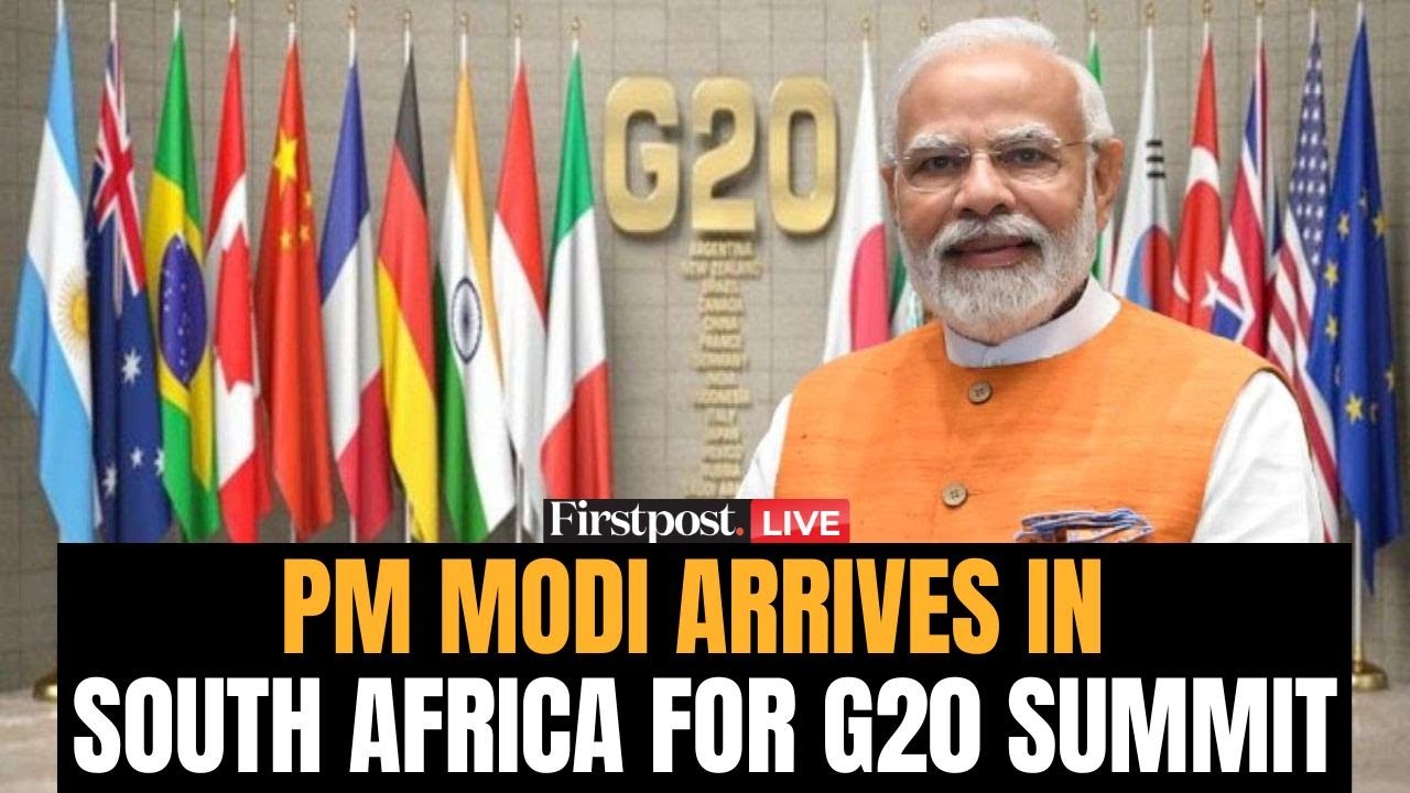 PM Modi LIVE: Indian Prime Minister Narendra Modi Arrives in South Africa for G20 Summit