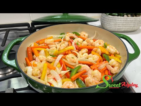 SHRIMP STIR FRY WITH RICE RECIPE | Let’s Make Dinner In Under 30 Minutes