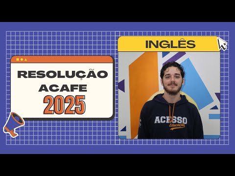 RESOLUÇÃO ACAFE 2025 #08 | INGLÊS – Prof. Gusthavo