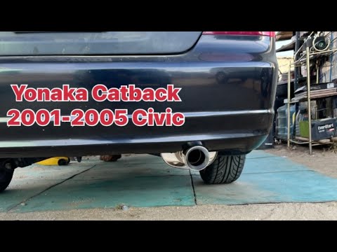 Yonaka Catback 2001-2005 Honda Civic Before and After
