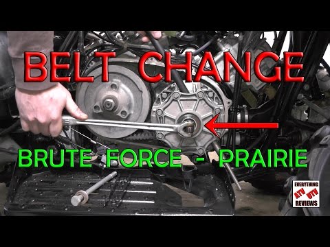 How to change Belt on Kawasaki BRUTE FORCE or PRAIRIE 360 650 700 750