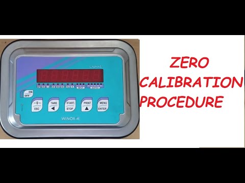 Winox R Zero Calibration Procedure