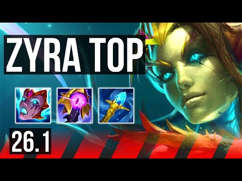 ZYRA vs ZAAHEN (TOP) | Good KDA: 8/1/11, 38K damage | NA Master | 26.1