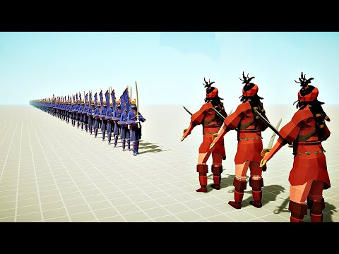 100x SHOGUN vs 100x PIRATE QUEEN | TABS Totally Accurate Battle Simulator