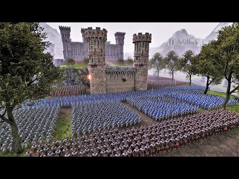 Army of the Dead Attack Castle Defended by Humans - Ultimate Epic Battle Simulator UEBS