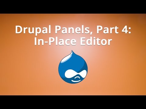Drupal Panels Part 4 In Place Editor