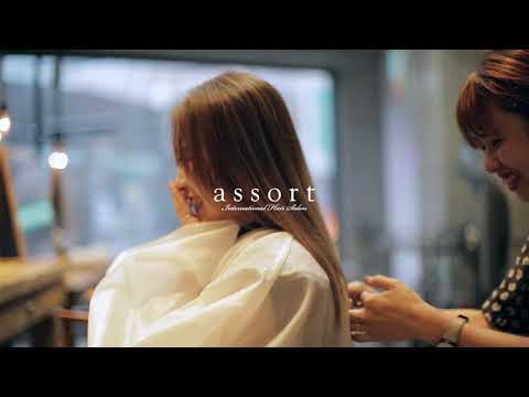 [美容室動画ASSORT] Getting highlights hair color in Tokyo -...