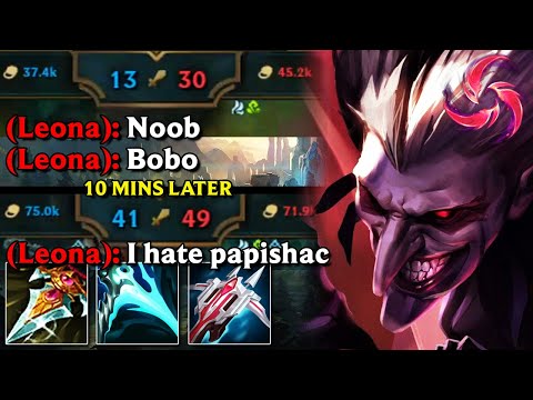 INSANE ONESHOT SHACO COMEBACK! (LEONA CELEBRATE TOO EARLY)