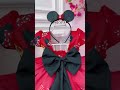 Vestido Infantil Vermelho Festa da Minnie C/ Broche Luxo