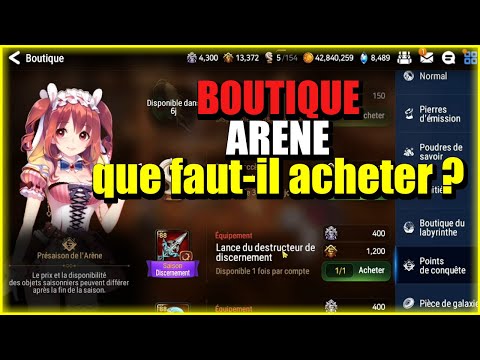 Quels équipements acheter dans la boutique d'arène ? - GUIDE Epic Seven 2023