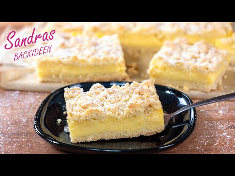 Crumble cake with pudding like grandma used to make in ONLY 30 minutes