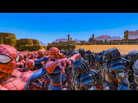 17000 Spidermans VS 18000 Predators  - Ultimate Epic Battle Simulator 2 UEBS 2