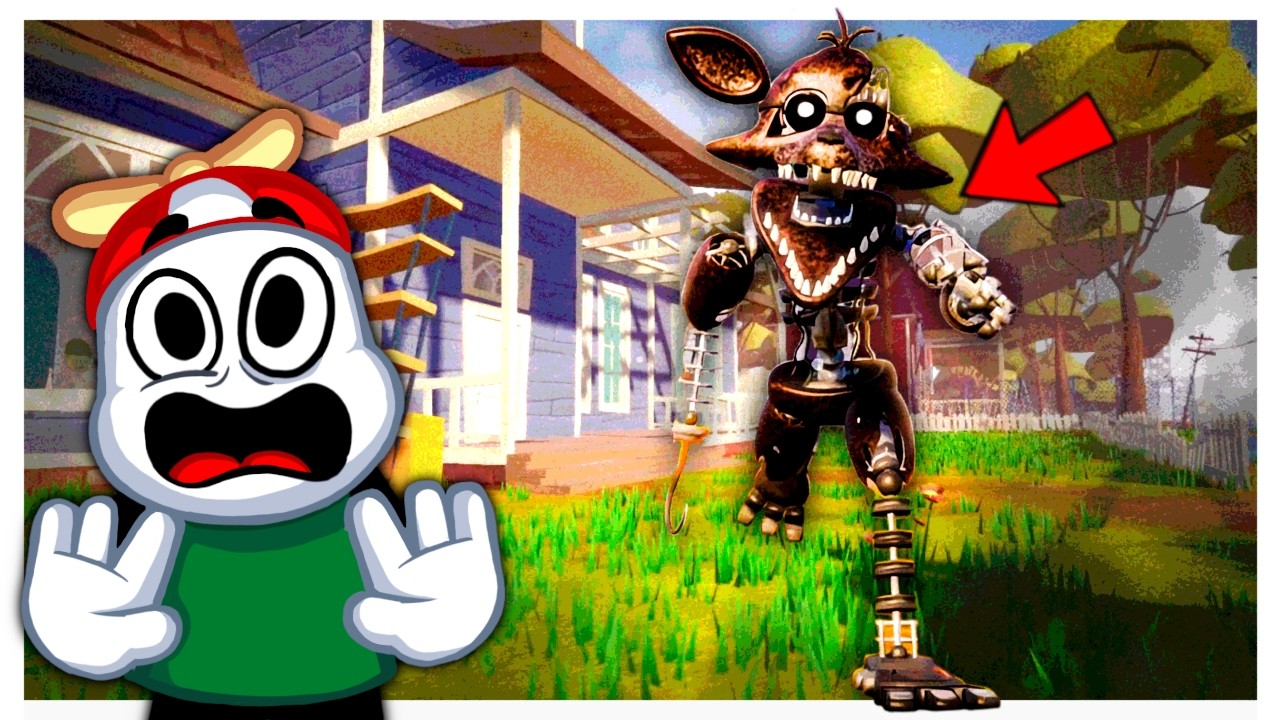 El Nuevo Ignited Foxy Es Mas Rapido Y Aterrador En Hello Neighbor / FNAF Fredbear Mod Thumbnail