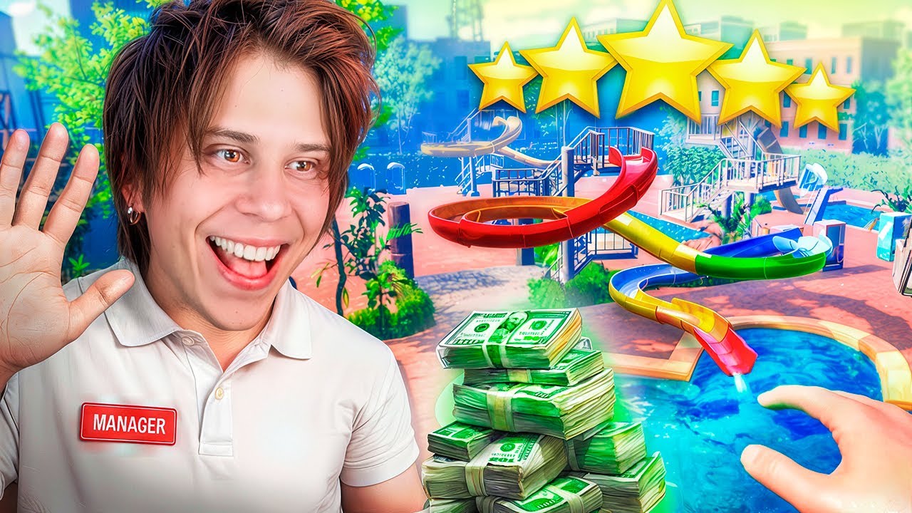 HICE EL TOBOGAN DEL CLICKBAIT | Waterpark Simulator #5