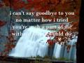 I can't say goodbye to you by Helen Reddy with Lyrics