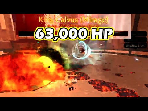 63,000 HP King Calvus Boss Fight in Arcane Odyssey!